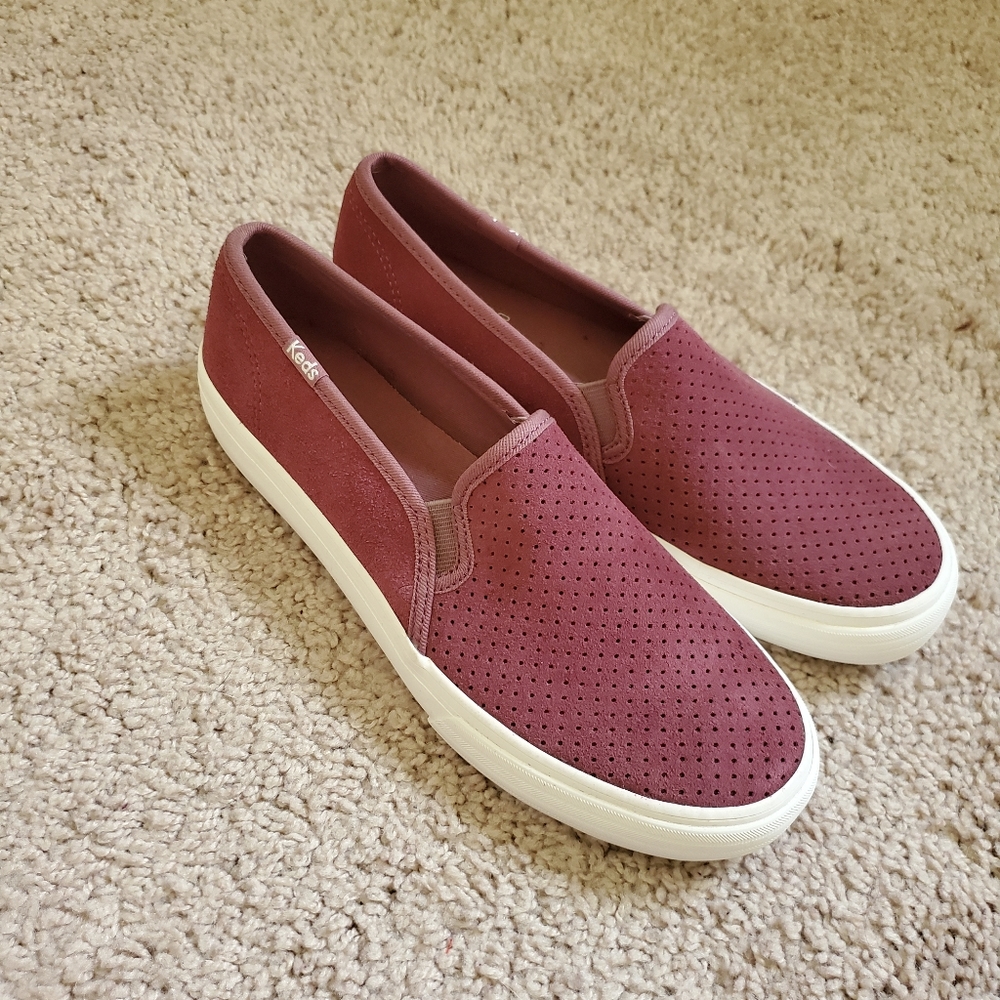 Keds ortholite suede loafers . Us Size 6.5, purple